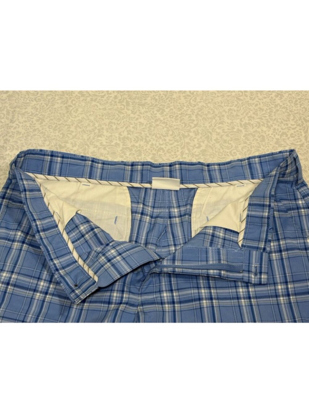 Men’s Sz 36 Izod Performance Golf Shorts Blue Plaid - Picture 3 of 7